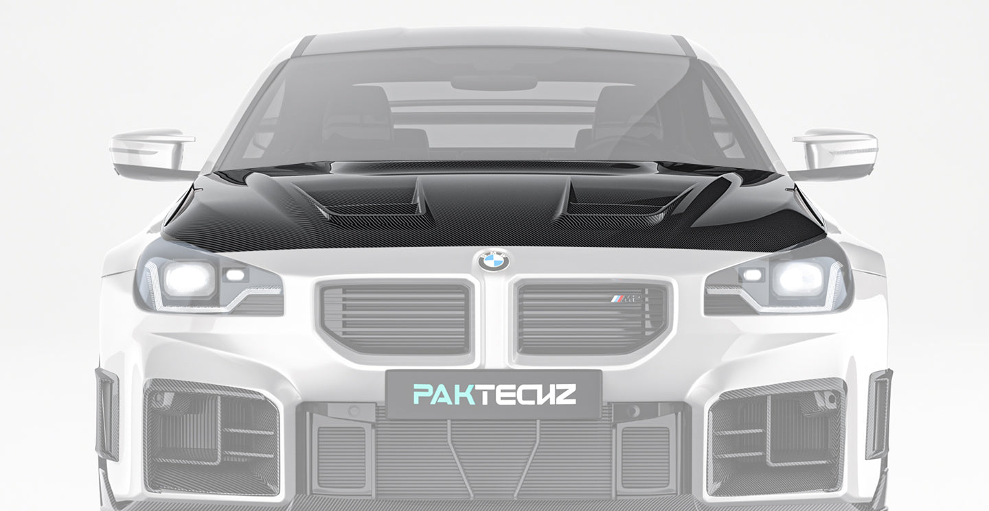 BMW 2023+ G87 M2 Carbon Fiber Hood Paktechz Design V2