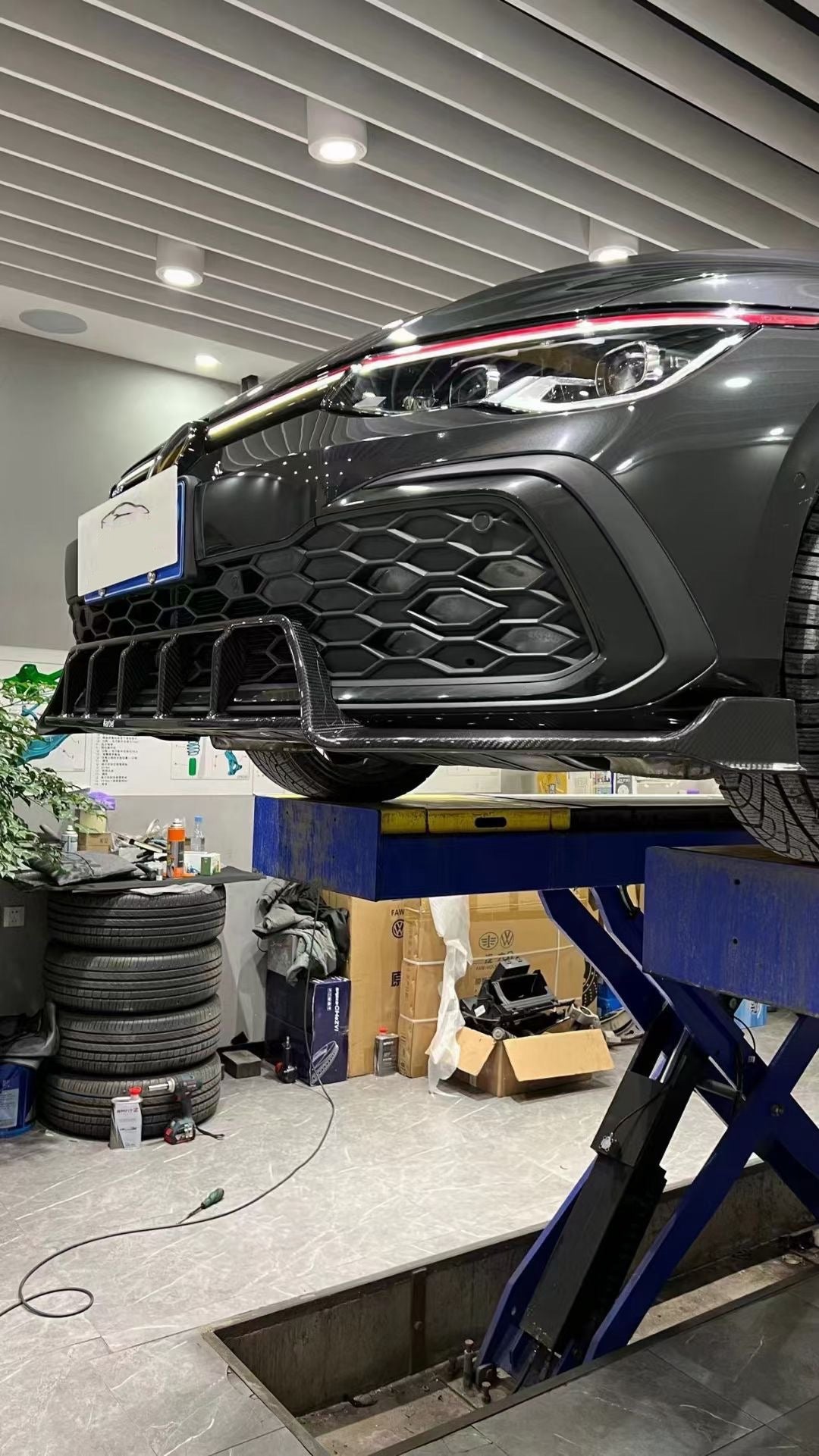 Volkswagen Golf 8 GTI Carbon Fiber Front Lip Karbel Design MK8 2020-24