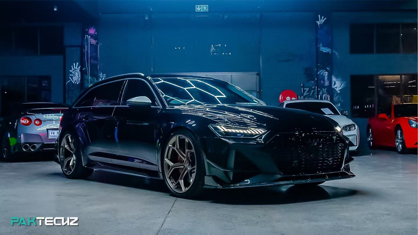 Audi RS6 RS7 C8 Paktechz Design Carbon Fiber Front Lip 2019-2026
