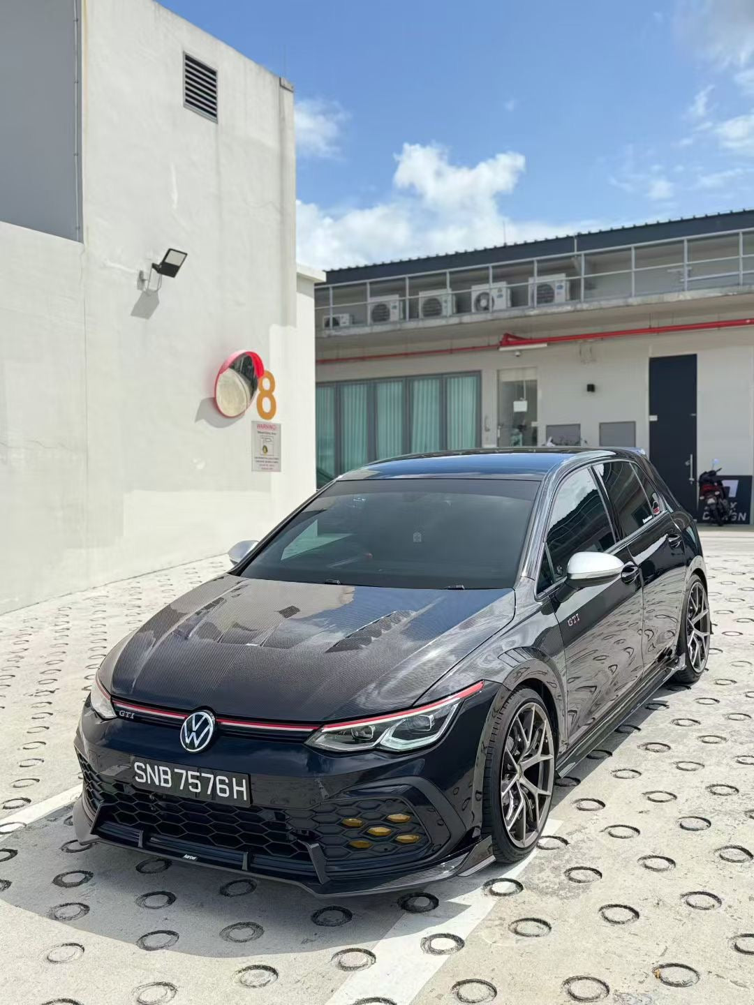 Volkswagen Golf 8 GTI Carbon Fiber Front Lip Karbel Design MK8 2020-24