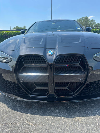 BMW M3 M4 Carbon Fiber CSL Style Front Grille 2021-26 G80 G81 G82 G83