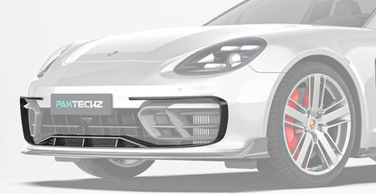 Pare-chocs avant en fibre de carbone Porsche Panamera 971 restylée, design Paktechz 