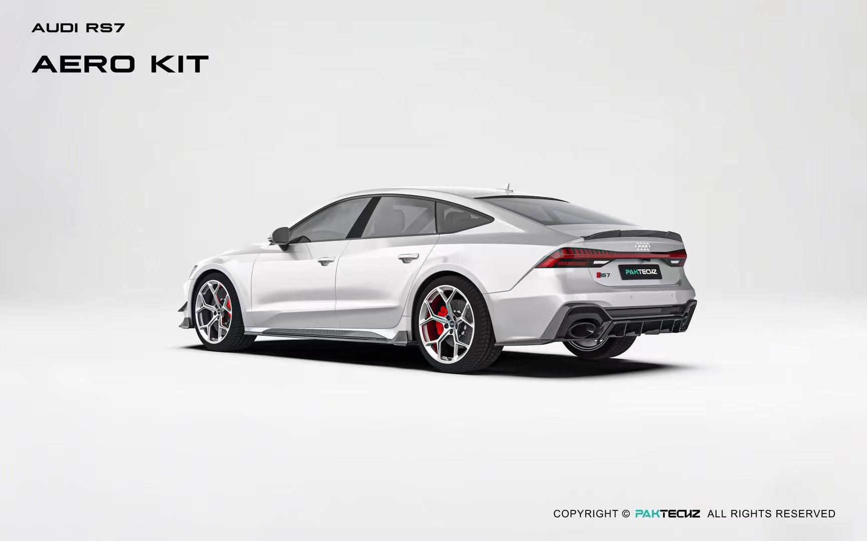 Audi RS6 RS7 C8 Paktechz Design Carbon Fiber Rear Diffuser 2019-2026