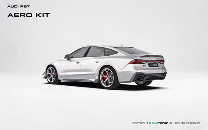 Audi RS6 RS7 C8 Paktechz Design Carbon Fiber Rear Diffuser 2019-2026