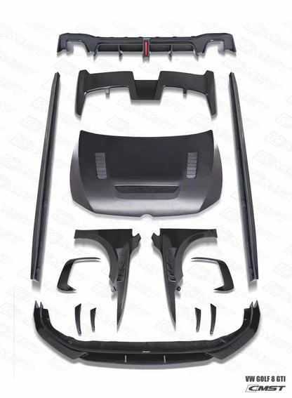 Volkswagen Golf MK8/8.5 GTI/R Carbon Fiber Hood CMST Design 2020-2026
