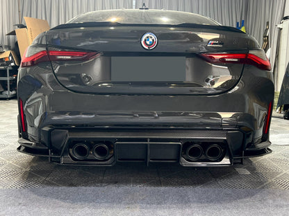 BMW M3 M4 Carbon Fiber PSM Style Rear Diffuser 2021-26 G80 G81 G82 G83