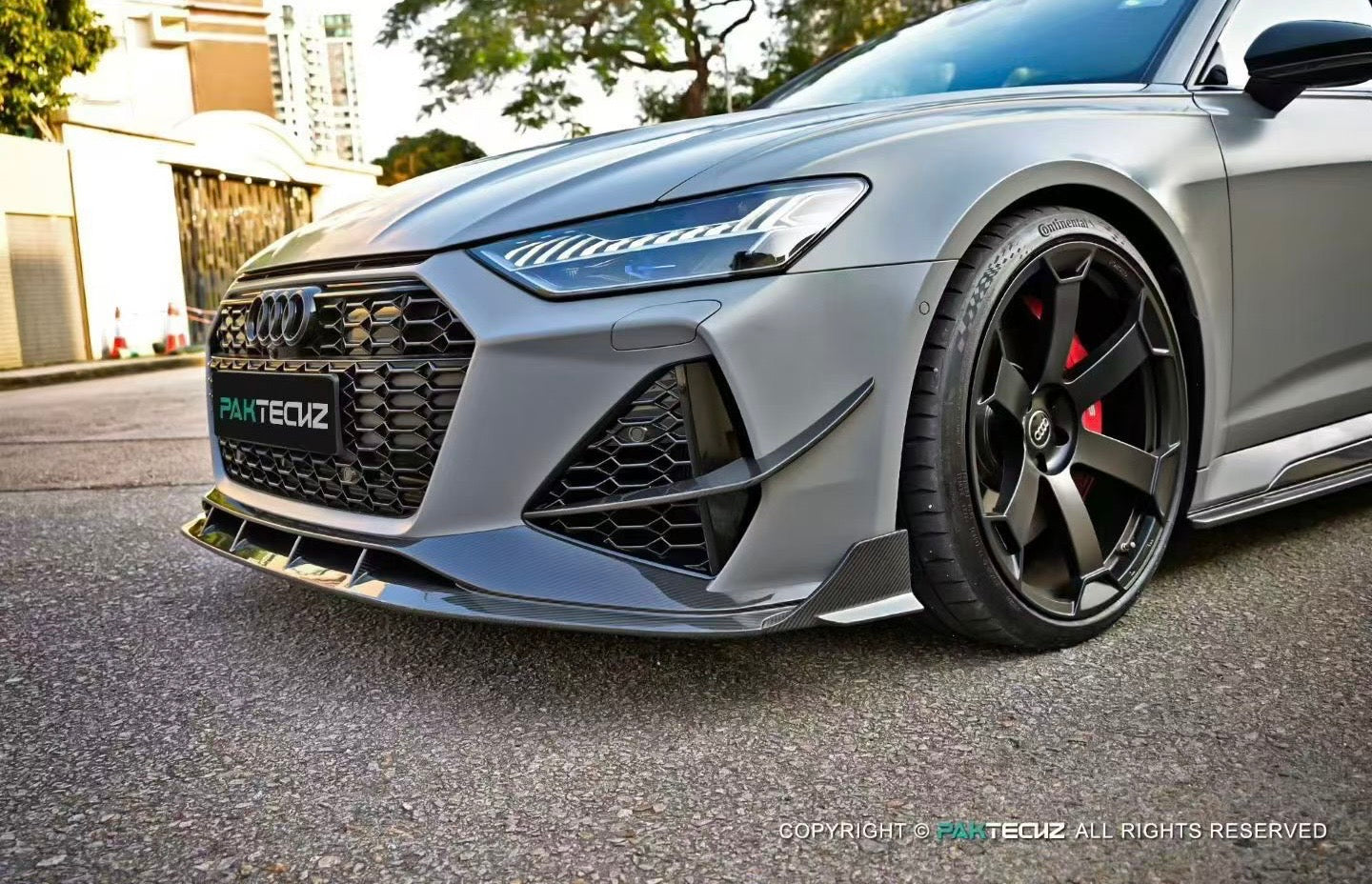 Audi RS6 RS7 C8 Paktechz Design Carbon Fiber Front Lip 2019-2026