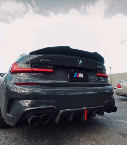 BMW G20 G21 Carbon Fiber Rear Diffuser Karbel Design 19-22 M Sport