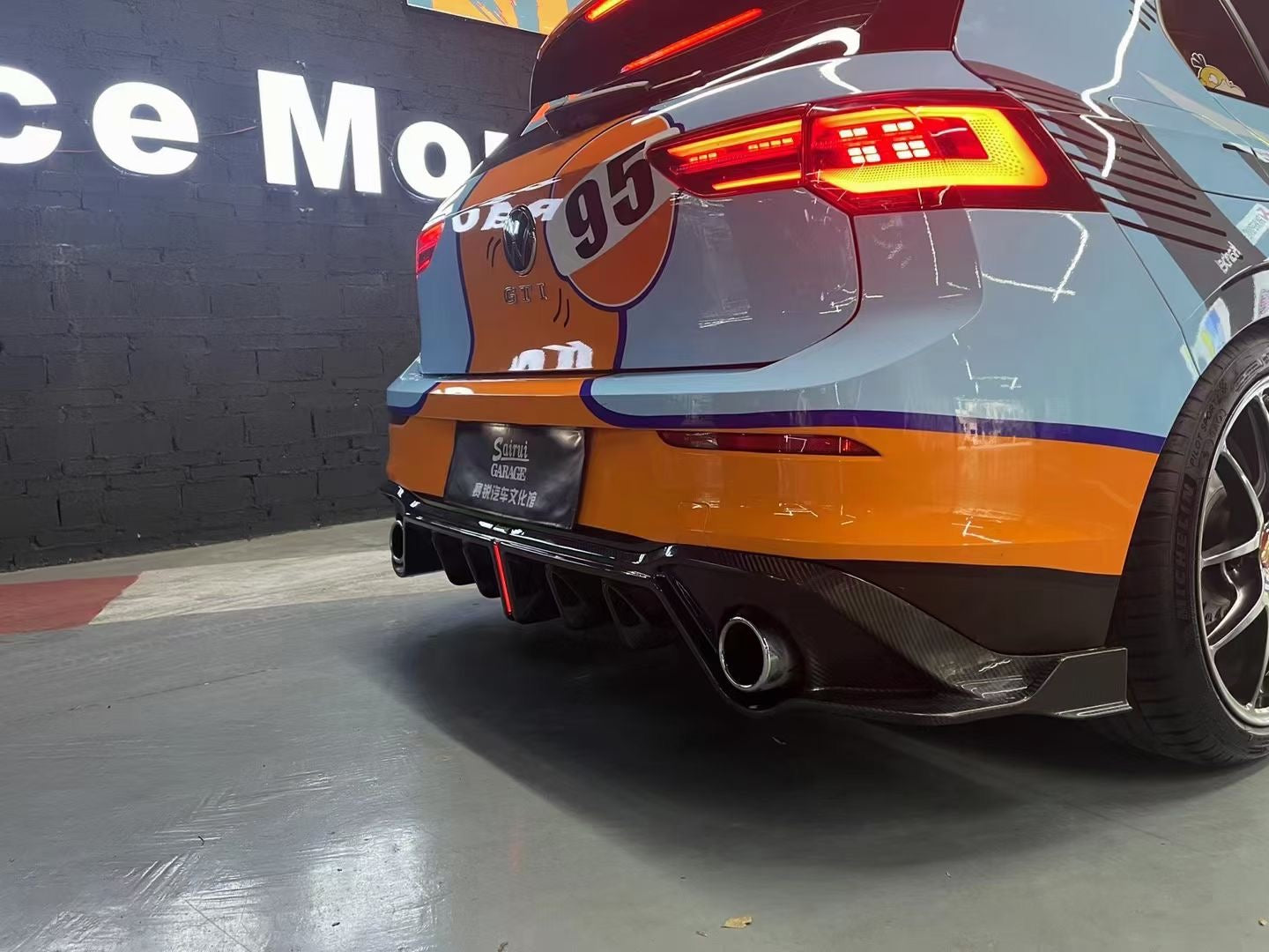 Volkswagen Golf MK8/8.5 Carbon Fiber Rear Diffuser Karbel Design 2020+