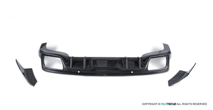 Porsche Panamera Carbon Fiber Rear Diffuser 2017-23 Paktechz 971 971.2