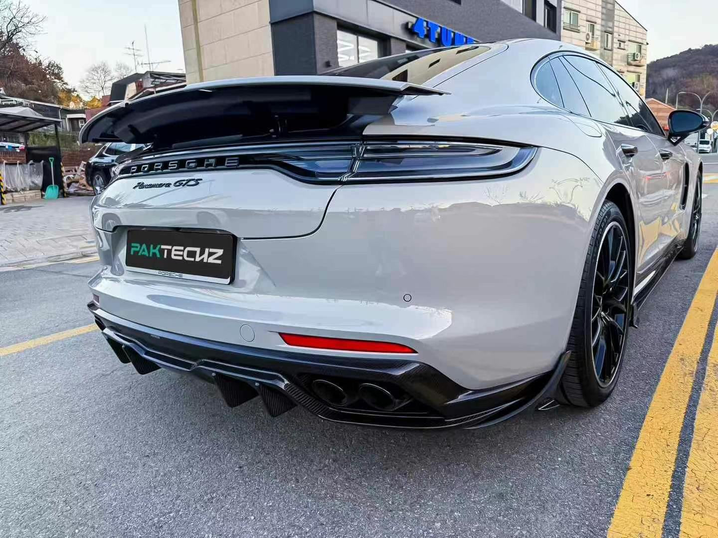 Porsche Panamera Carbon Fiber Rear Diffuser 2017-23 Paktechz 971 971.2
