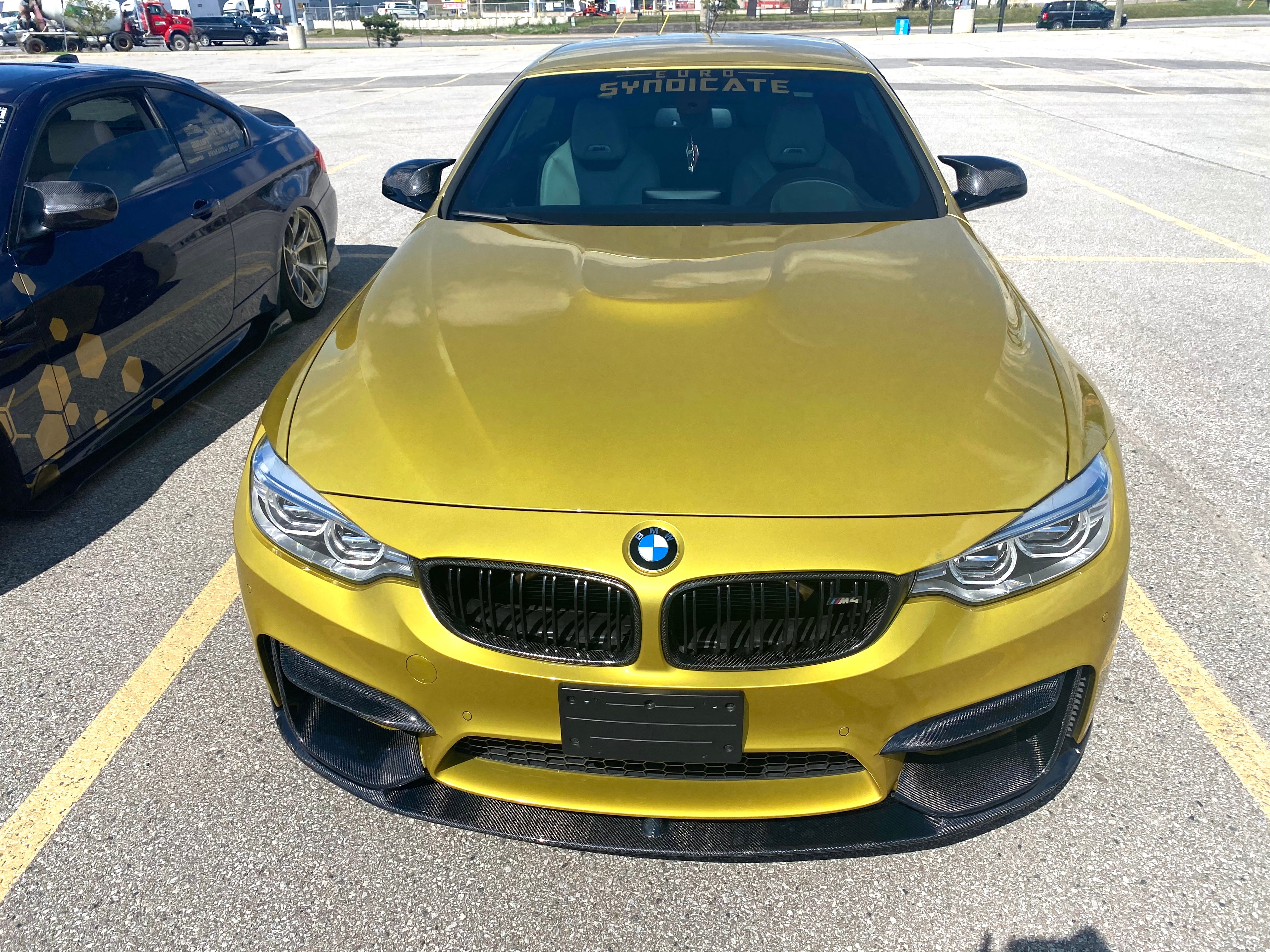 Lèvre avant style M Performance pour BMW F80 M3 F83/F82 M4 en fibre de carbone sèche 