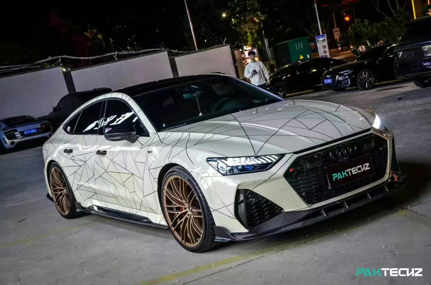 Audi RS6 RS7 C8 Paktechz Design Carbon Fiber Side Skirts 2019-2026