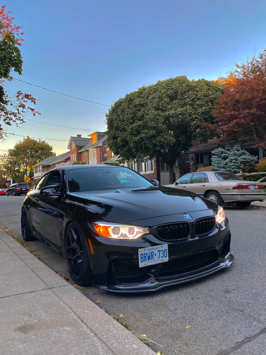 BMW M3 M4 Carbon Fiber Front Lip F80 F82 F83 V Style 2014-2020