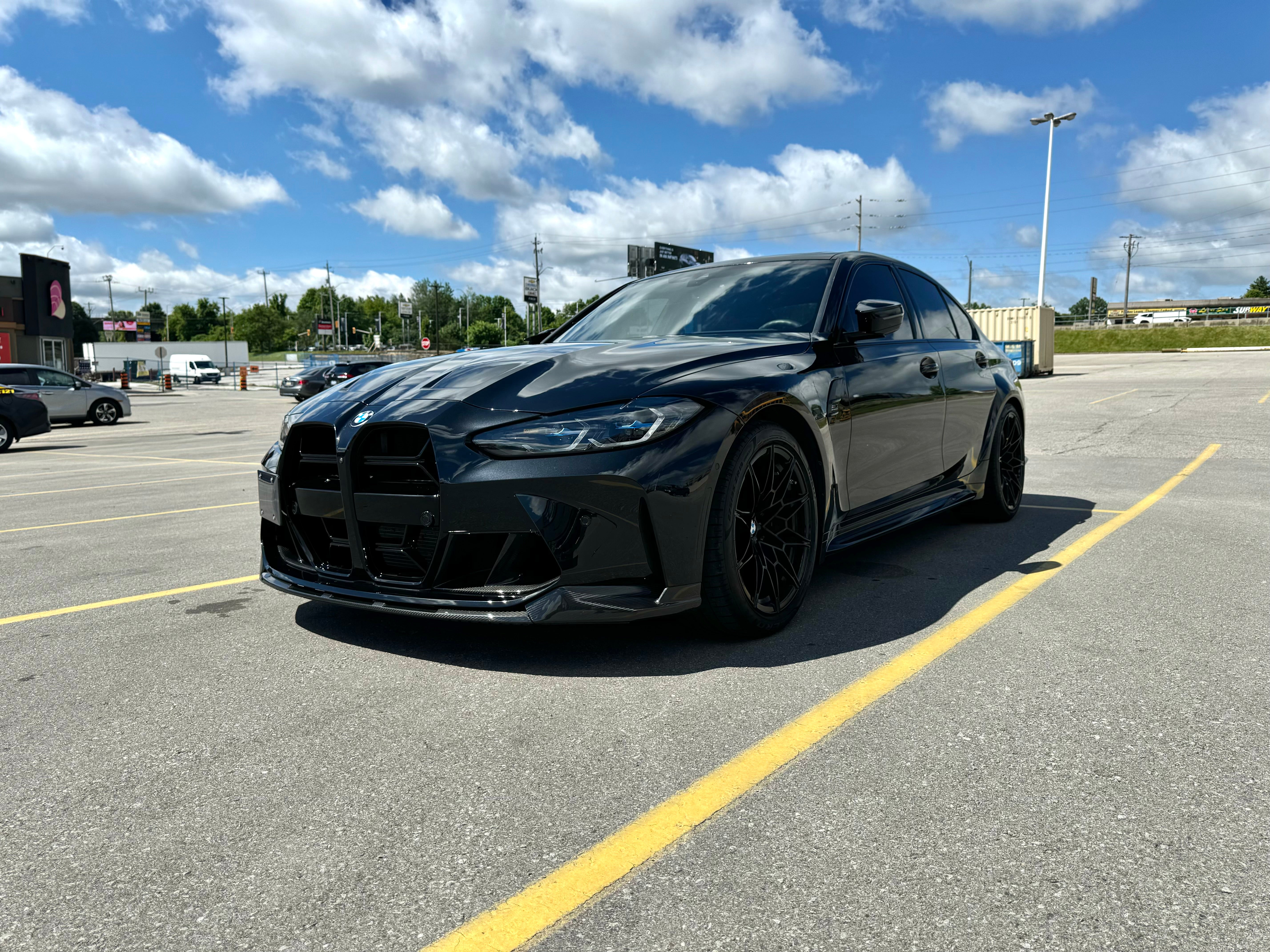 BMW M3 M4 Carbon Fiber MP Style Front Lip 2021-2026 G80 G81 G82 G83