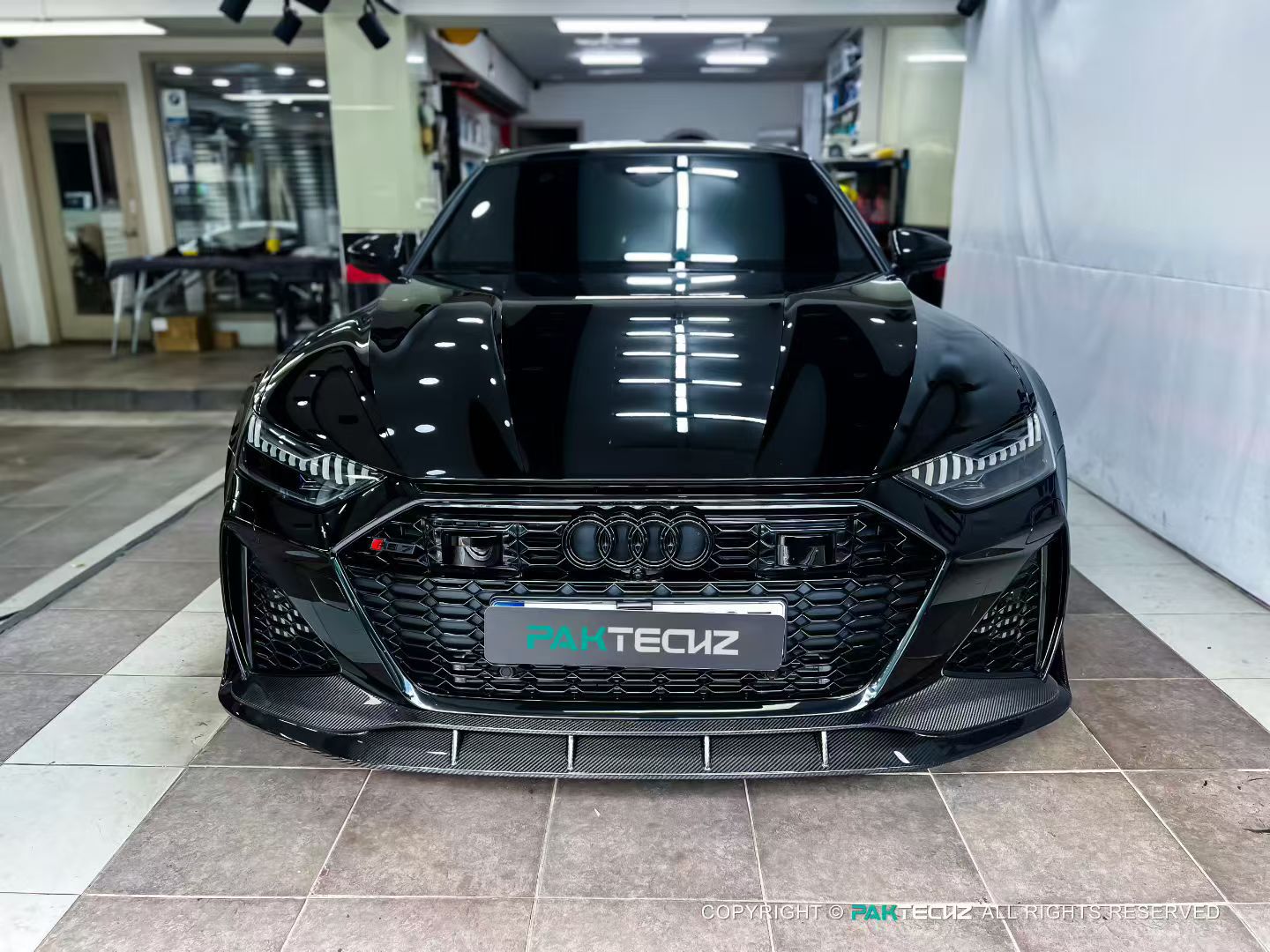 Audi RS6 RS7 C8 Paktechz Design Carbon Fiber Front Lip 2019-2026