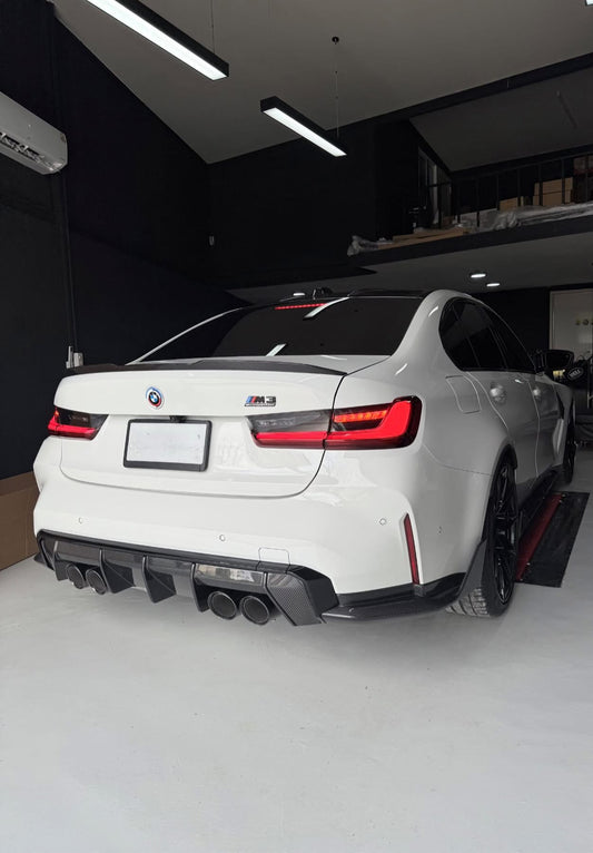 BMW M3 M4 Carbon Fiber MP Style Rear Diffuser 2021-26 G80 G81 G82 G83