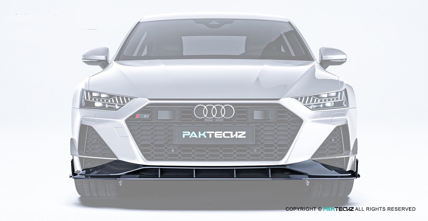 Audi RS6 RS7 C8 Paktechz Design Carbon Fiber Front Lip 2019-2026