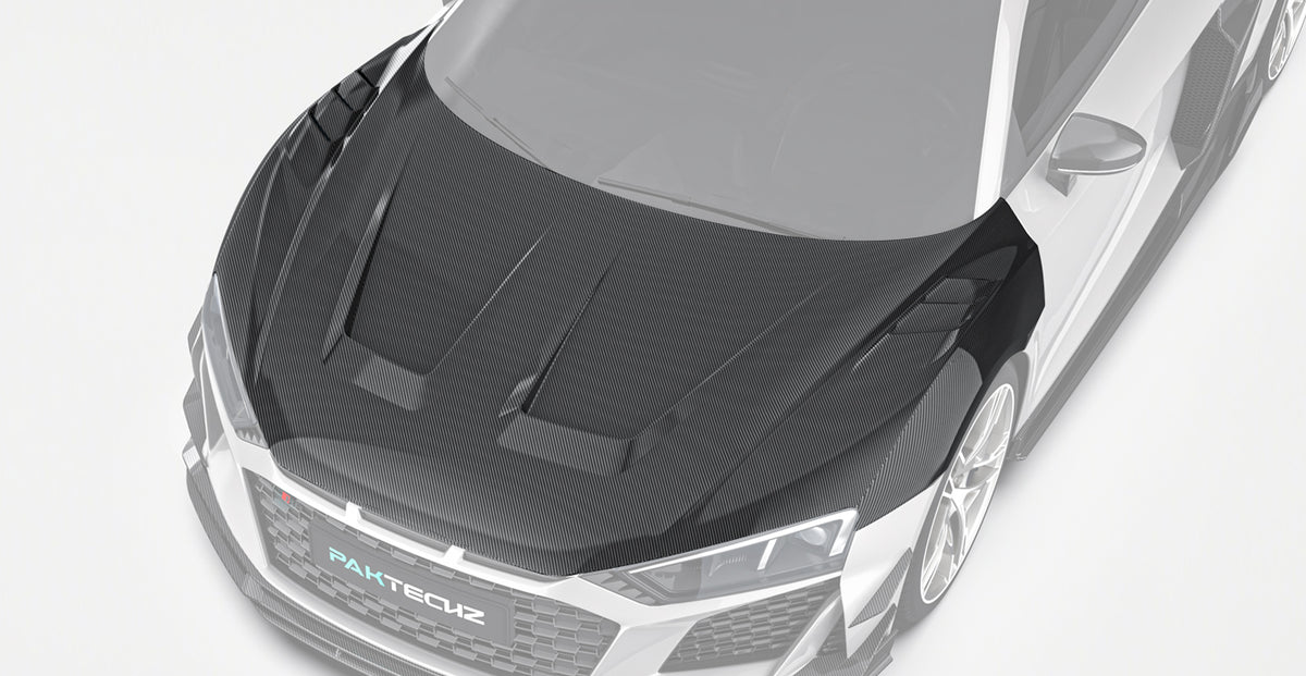 Audi R8 Dry Carbon Fiber Hood 2016-2024 Paktechz Design