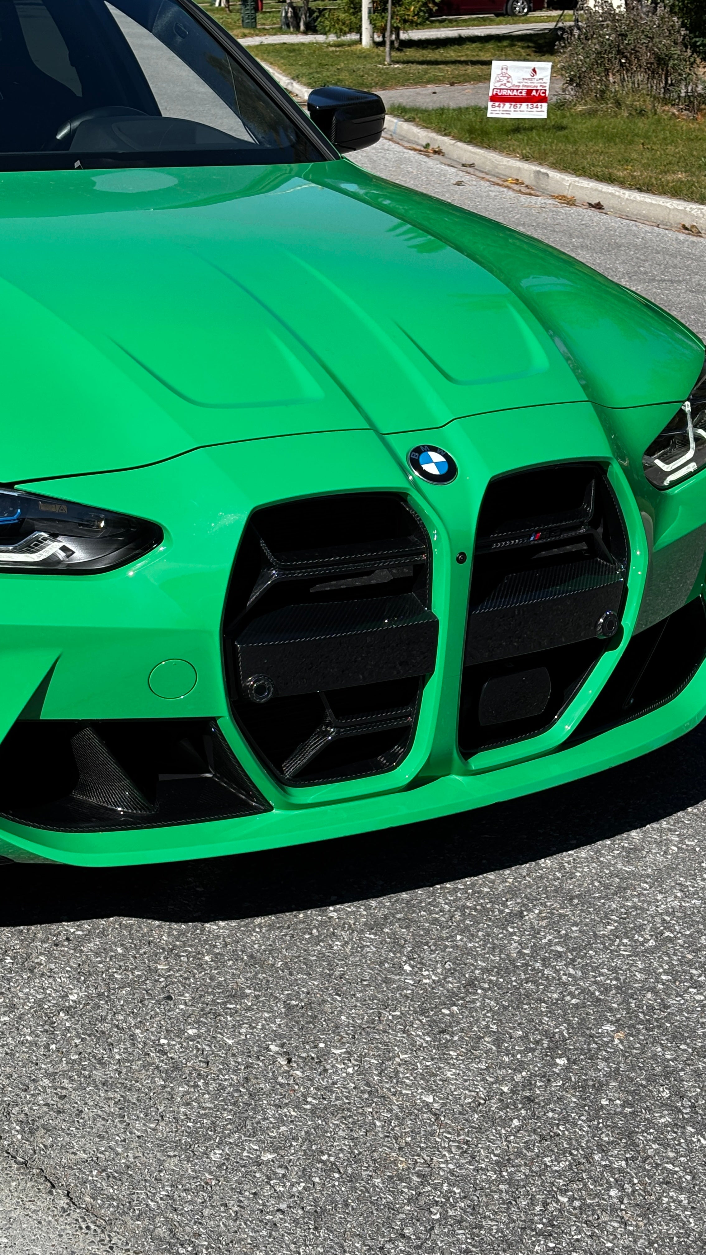 BMW M3 M4 Carbon Fiber CSL Style Front Grille 2021-26 G80 G81 G82 G83