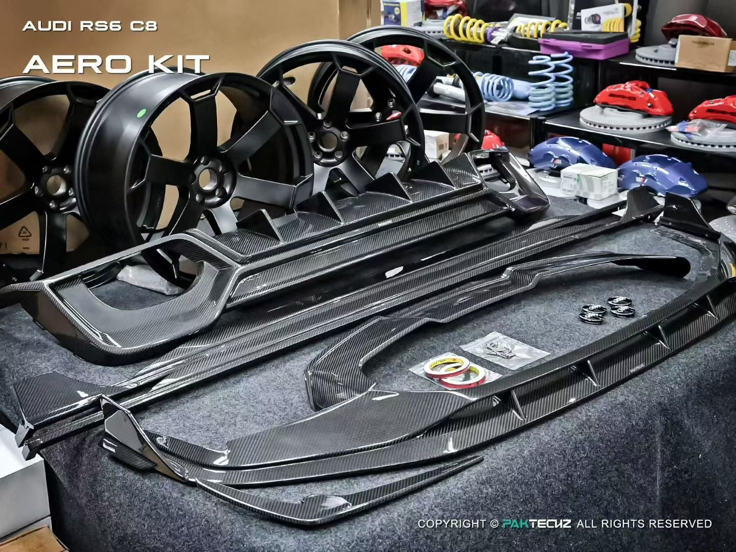 Audi RS6 RS7 C8 Paktechz Design Carbon Fiber Rear Diffuser 2019-2026