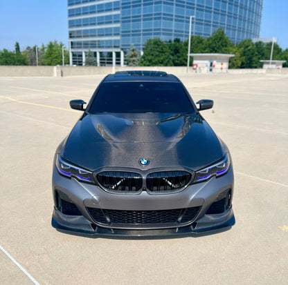 Calandre double lamelle en fibre de carbone BMW G20/G21 pour Série 3 (2019-2022, pré-restylage). 