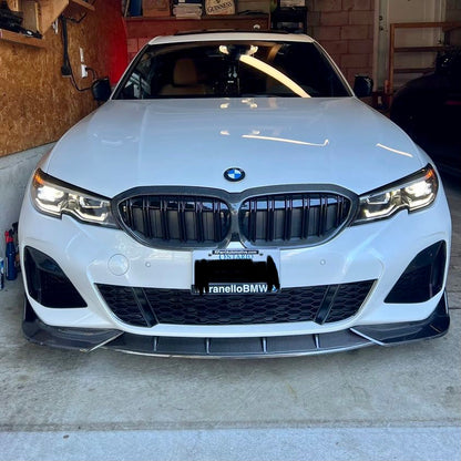 Calandre double lamelle en fibre de carbone BMW G20/G21 pour Série 3 (2019-2022, pré-restylage). 