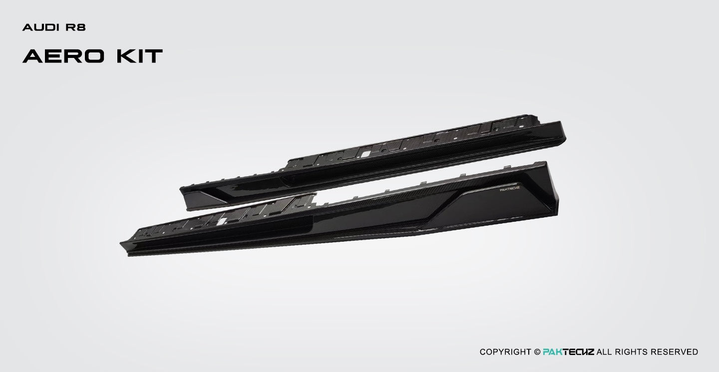 Audi R8 Paktechz Design Carbon Fiber Side Skirts 2016-2024
