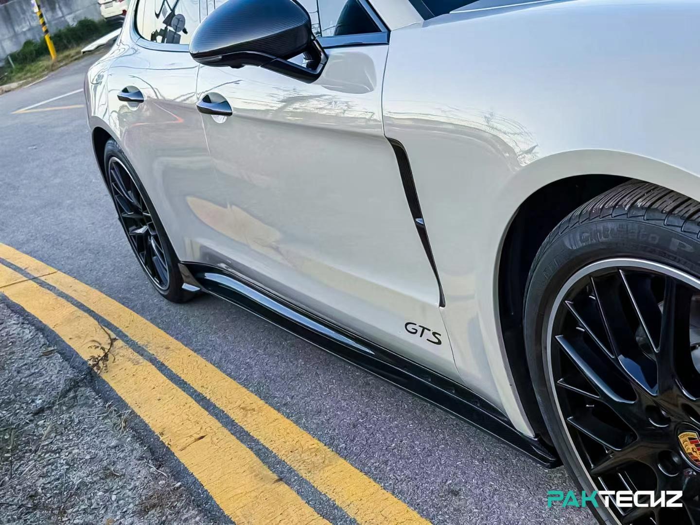 Porsche Panamera Carbon Fiber Side Skirts 2017-2023 Paktechz 971 971.2
