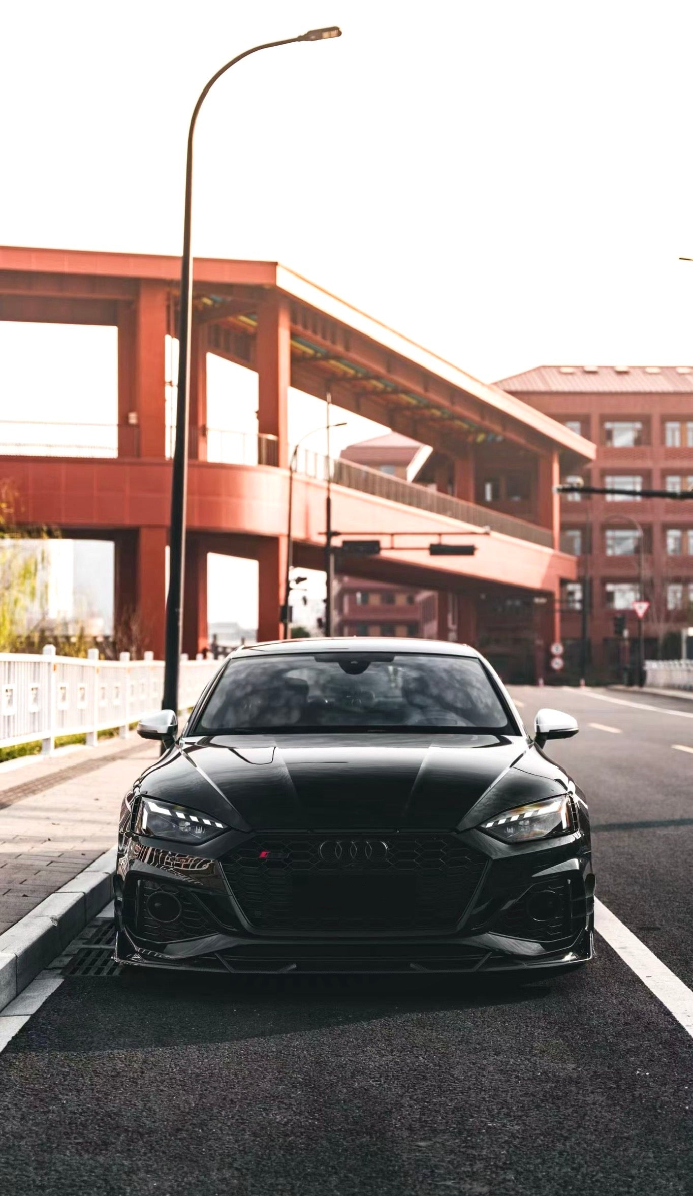 Audi B9.5 RS5 Carbon Fiber Front Lip AE Design Performance 2020-2025