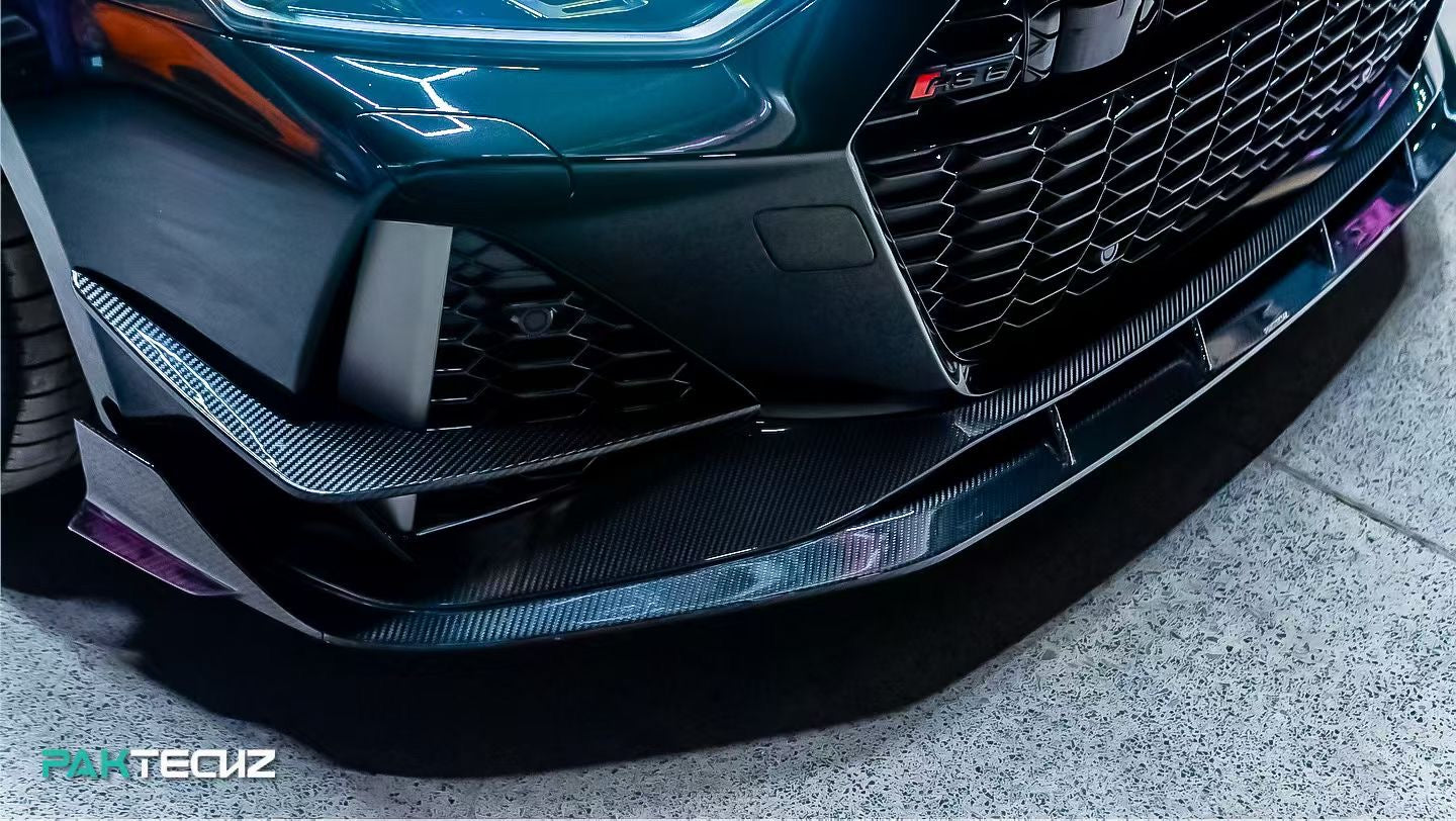 Audi RS6 RS7 C8 Paktechz Design Carbon Fiber Front Lip 2019-2026