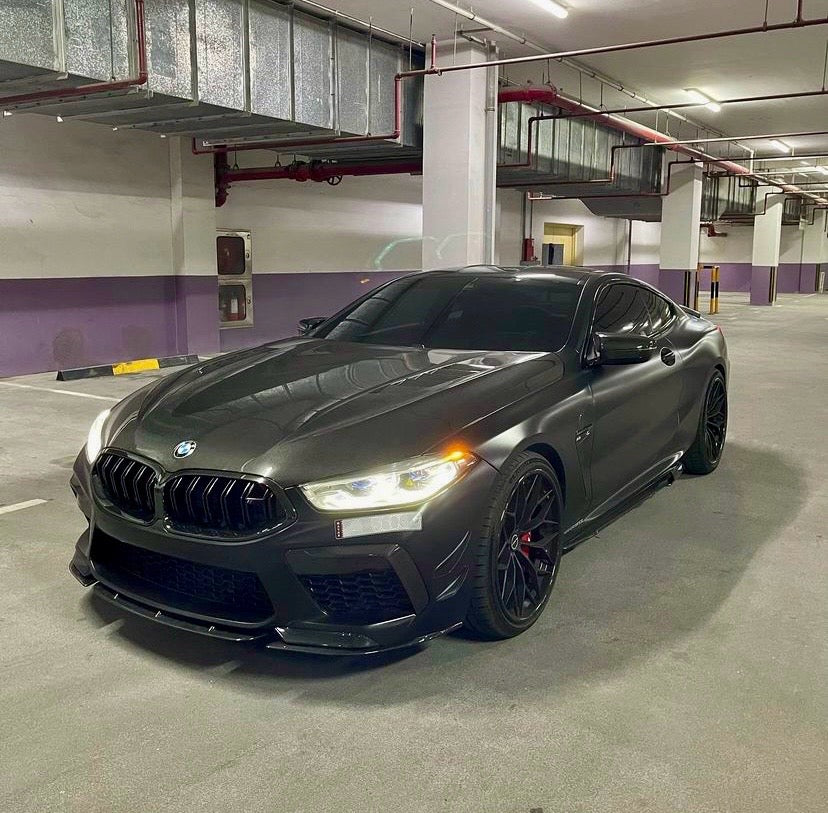 BMW M8 Dry Carbon Fiber Front Splitter Oioms 3-Piece Lip F91 F92 F93