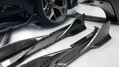 Bas de caisse en fibre de carbone Paktechz Design pour Audi RS6, RS7 et C8 