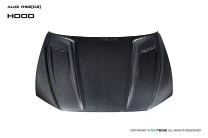 Audi RS6 C8 Paktechz Design Carbon Fiber Hood 2019-2026 Vented Edition