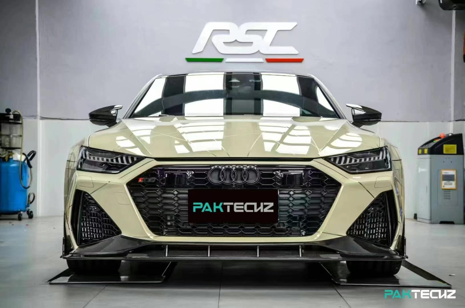 Audi RS6 RS7 C8 Paktechz Design Carbon Fiber Front Lip 2019-2026