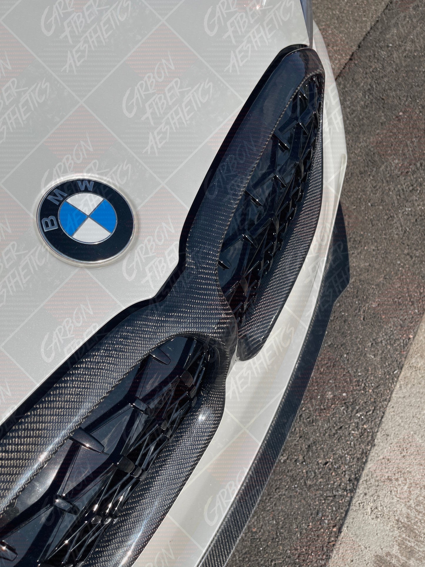 BMW G20 3 Series M340 330 Carbon Fiber Diamond Style Grille Pre Lci