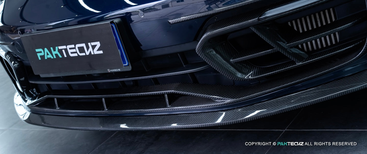 Porsche Panamera 971.2 Carbon Fiber Front Lip Paktechz Design 2021-23