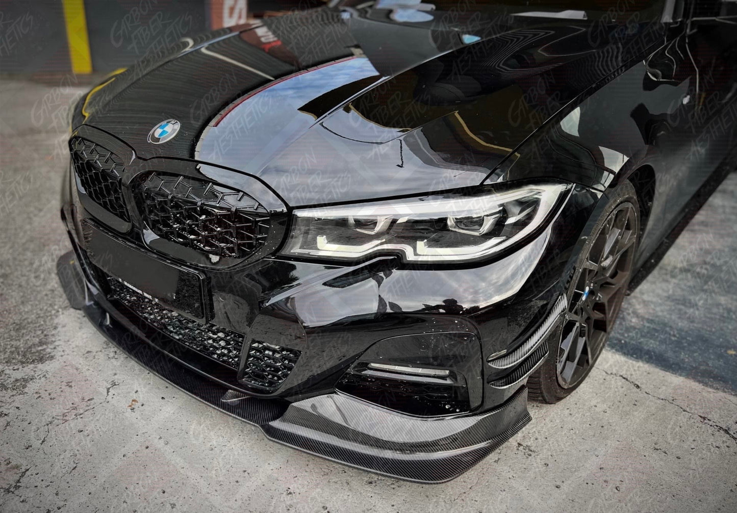 BMW G20 3 Series M340 330 CMST Style Carbon Fiber Front Lip Pre facelift