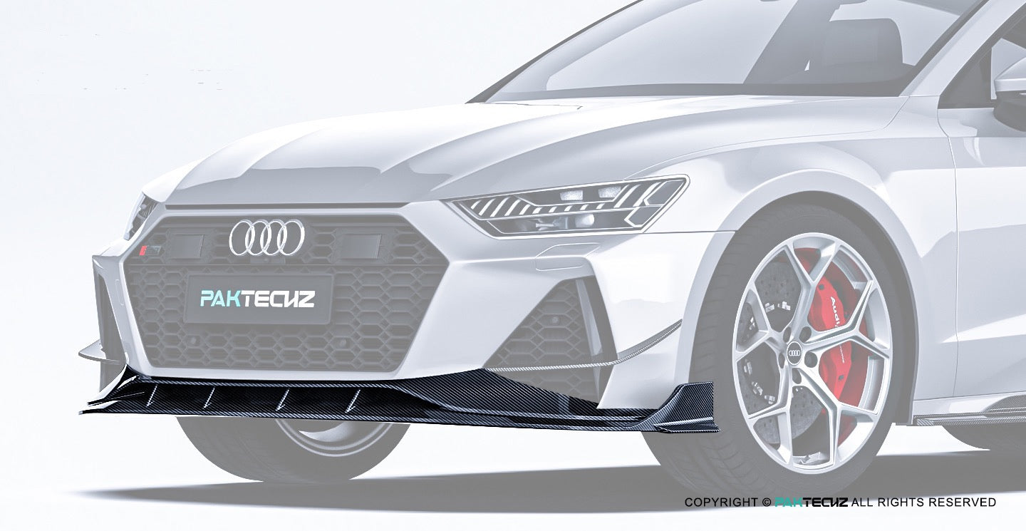 Audi RS6 RS7 C8 Paktechz Design Carbon Fiber Front Lip 2019-2026