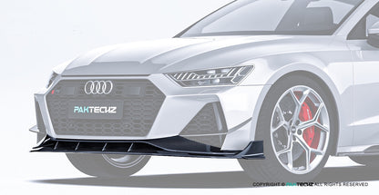 Audi RS6 RS7 C8 Paktechz Design Carbon Fiber Front Lip 2019-2026