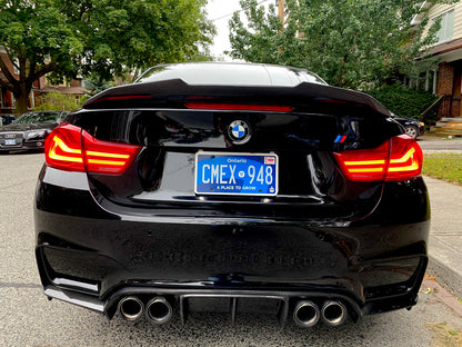 Diffuseur arrière en fibre de carbone style Vorsteiner pour BMW F82 M4, F83 M4 et F80 M3 