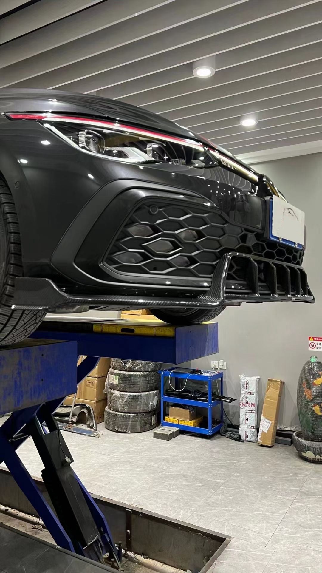 Volkswagen Golf 8 GTI Carbon Fiber Front Lip Karbel Design MK8 2020-24