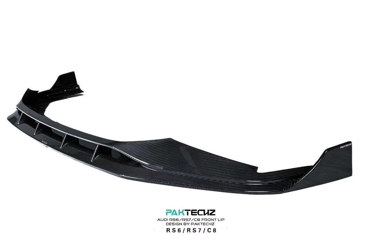 Audi RS6 RS7 C8 Paktechz Design Carbon Fiber Front Lip 2019-2026