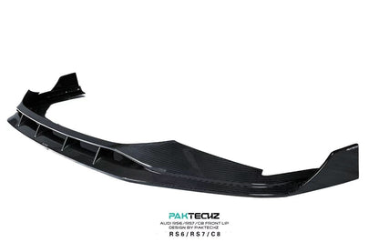 Audi RS6 RS7 C8 Paktechz Design Carbon Fiber Front Lip 2019-2026