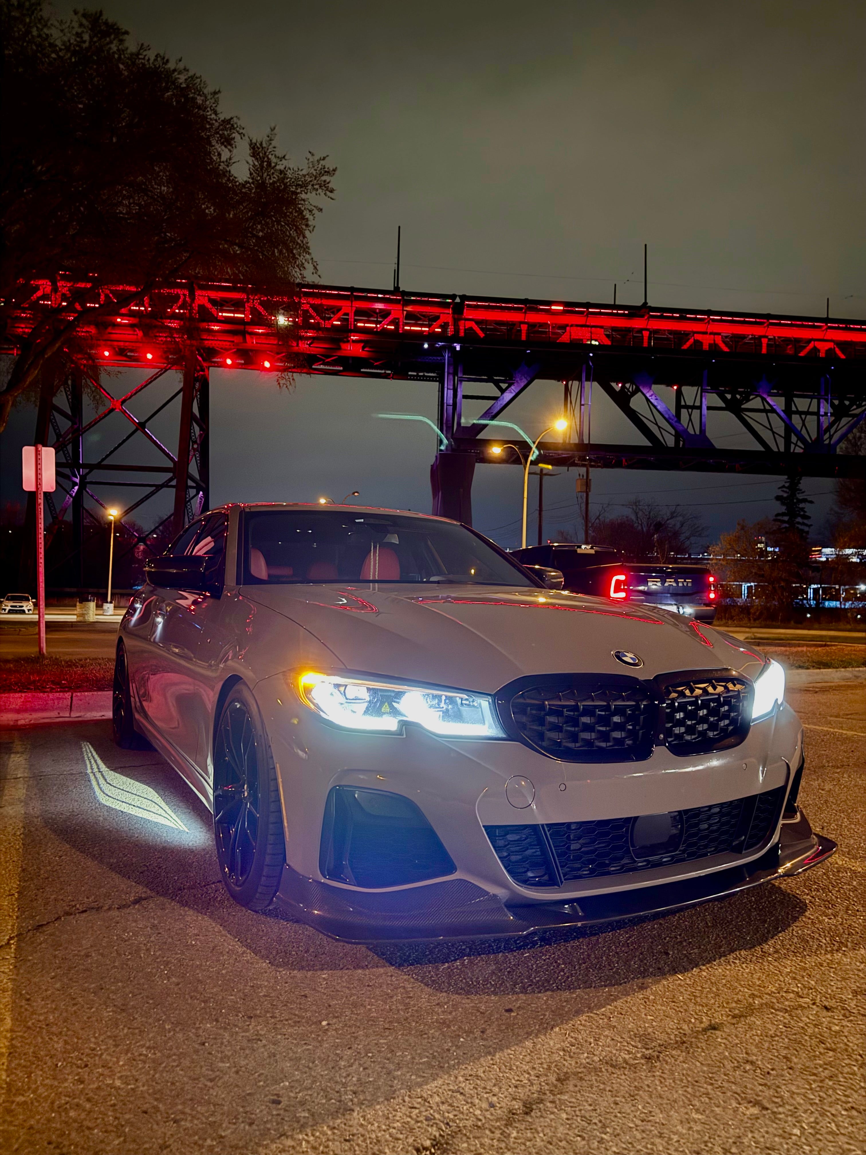 BMW G20 G21 M Sport Carbon Fiber Front Lip CMST Style Pre Facelift 19-22