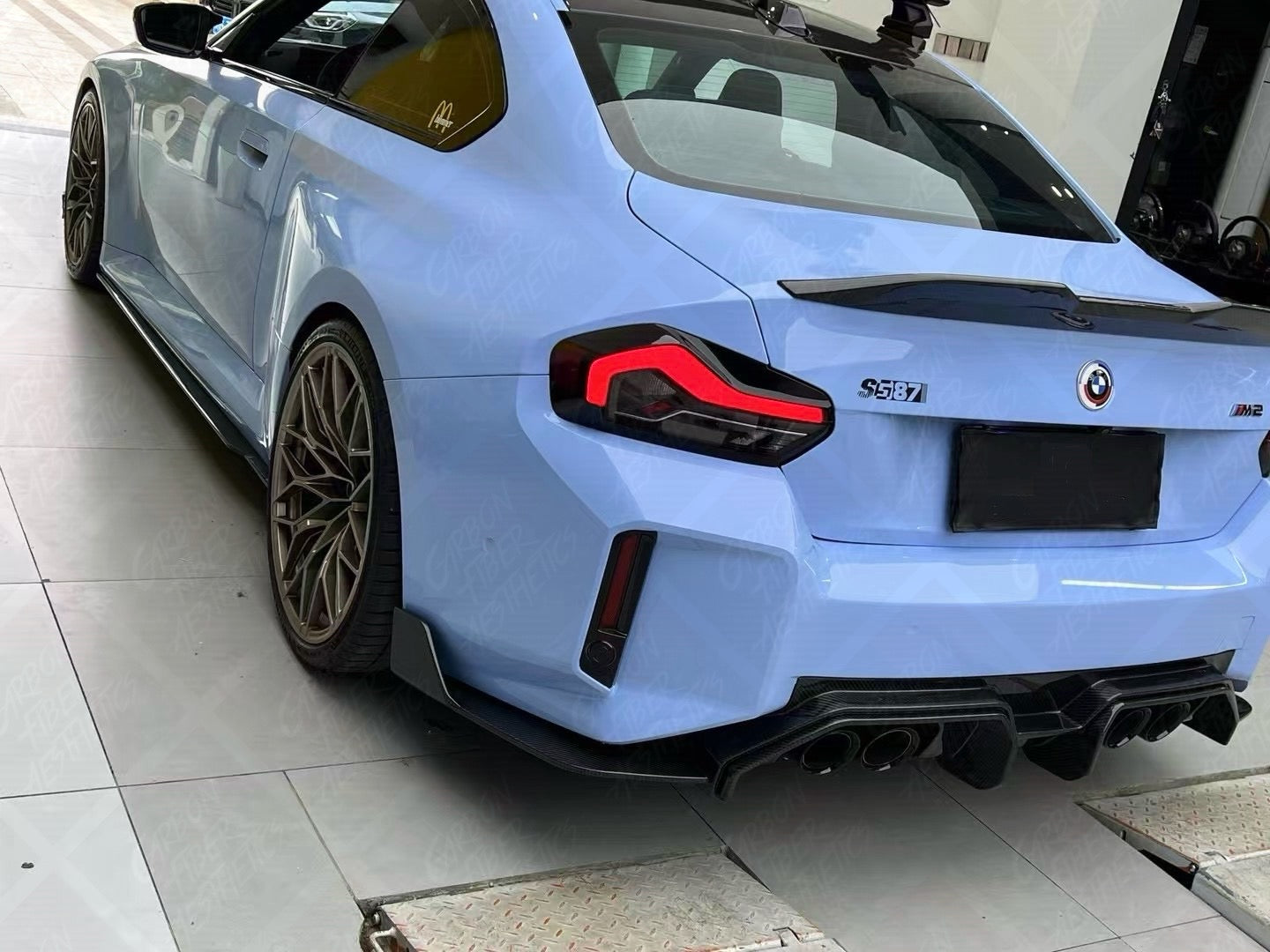 BMW G87 M2 2023+ MHC R44 Style Dry Carbon Fiber Side Skirts