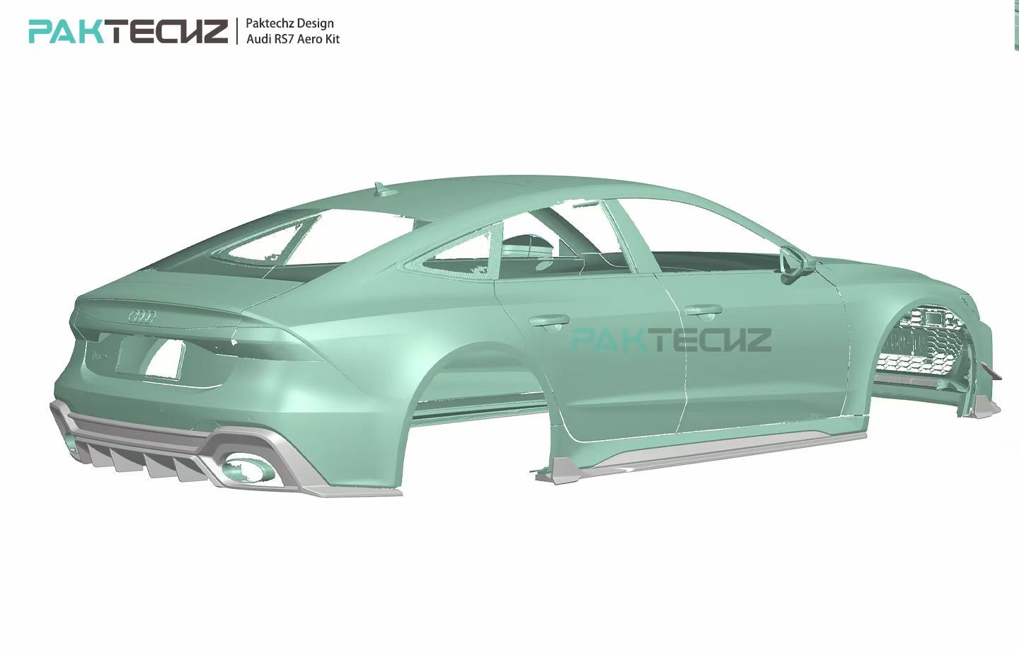Audi RS6 RS7 C8 Paktechz Design Carbon Fiber Side Skirts 2019-2026