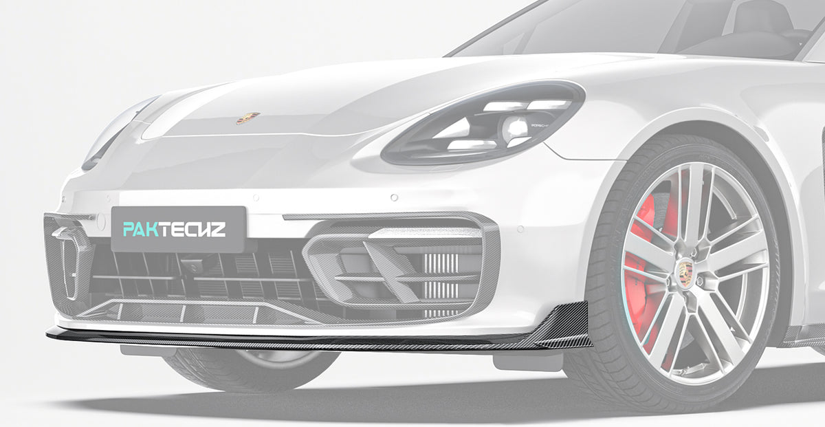Porsche Panamera 971.2 Carbon Fiber Front Lip Paktechz Design 2021-23