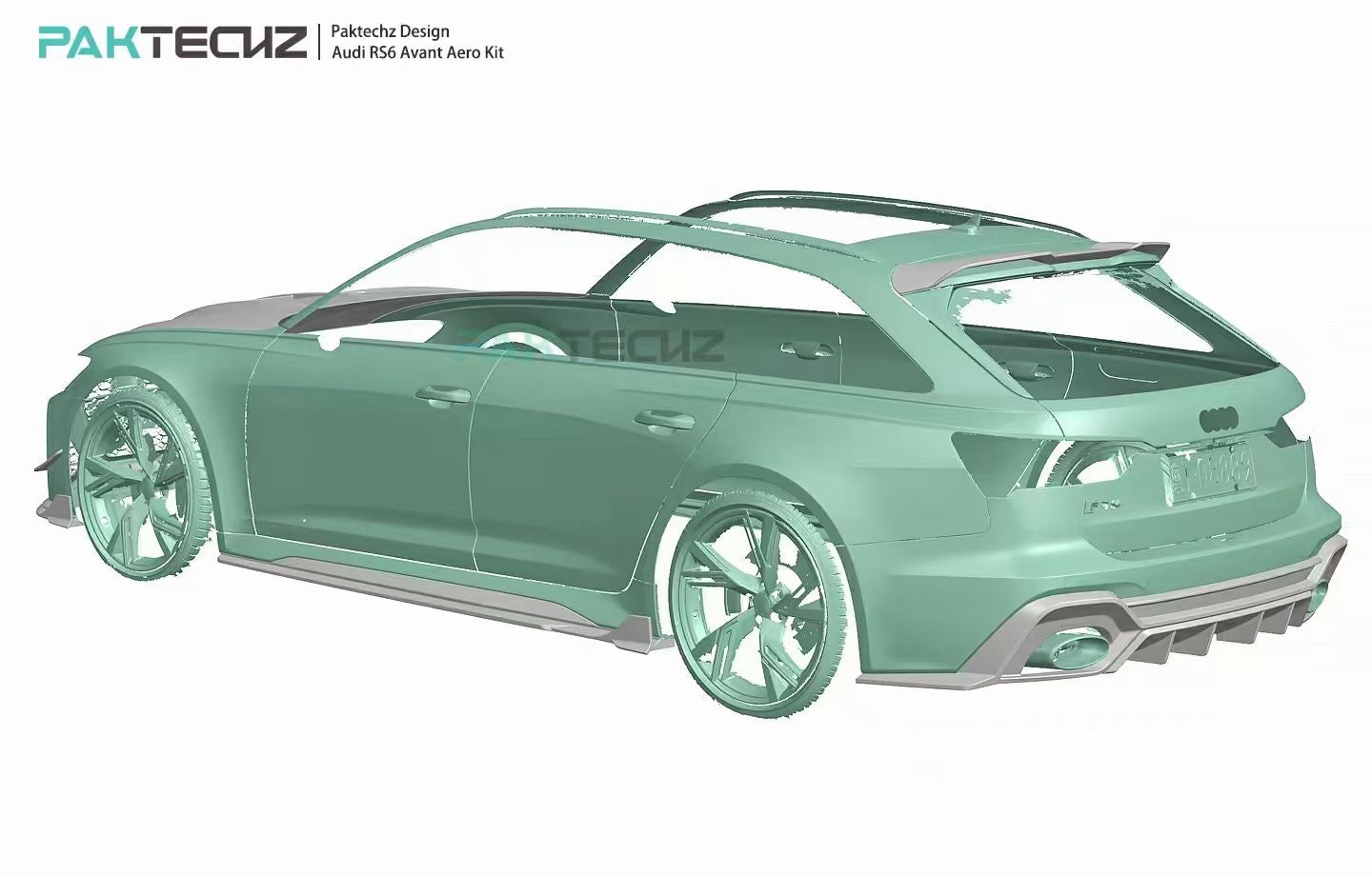 Audi RS6 RS7 C8 Paktechz Design Carbon Fiber Side Skirts 2019-2026