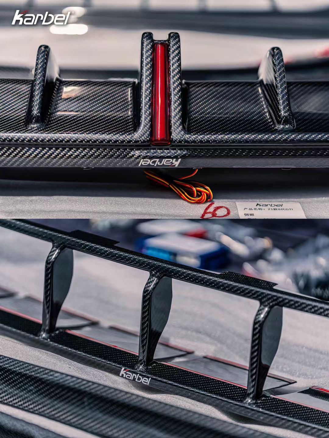Volkswagen Golf MK8/8.5 Carbon Fiber Rear Diffuser Karbel Design 2020+